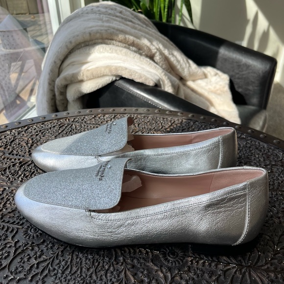 KATE SPADE NEW YORK CITY LIGHTS LOAFERS IN SILVER 8 - Picture 4 of 8